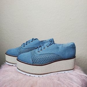 Blue Denim Flatform
